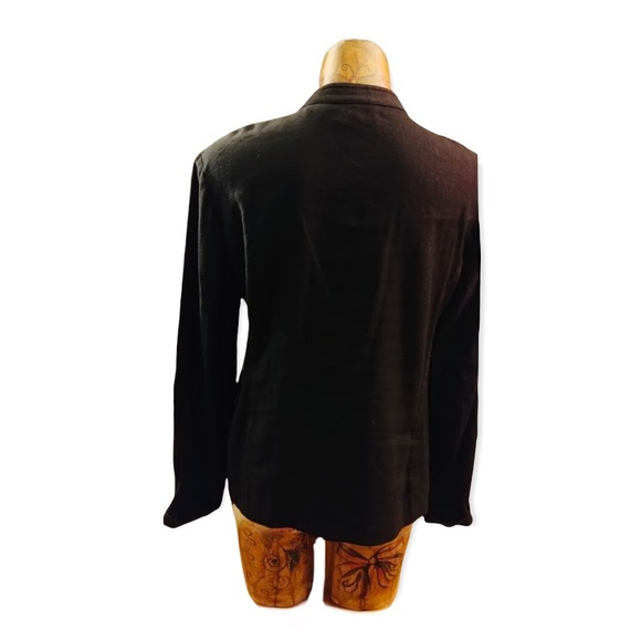 SOLD 🚨 Hugo Buscati collection jacket blazer Sz 12 black long sleeve zip front - Picture 4 of 6